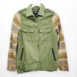 Vintage Ali Kris Aztec Sleeve/ Button Up Long Sleeve Shirt